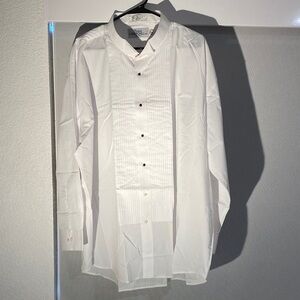 Men's White Tuxedo Shirt